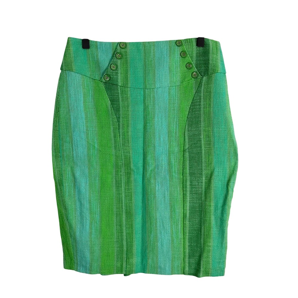 Anthropologie Eva Franco Dreaming Pencil Skirt Green Size 8 Corpcore Academia